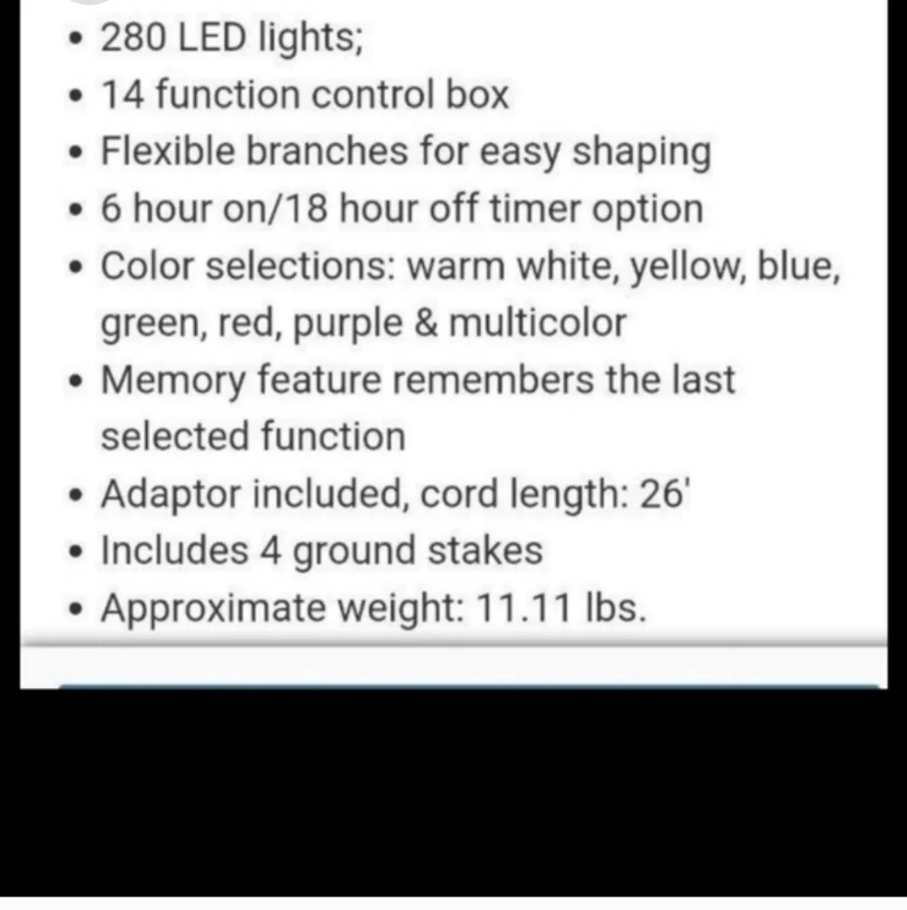 7' Multicolor LED Birch Tree new in box holiday Christmas